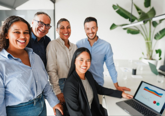 A diverse group of business professionals representing the shareholders and directors governed by a Singapore company constitution.