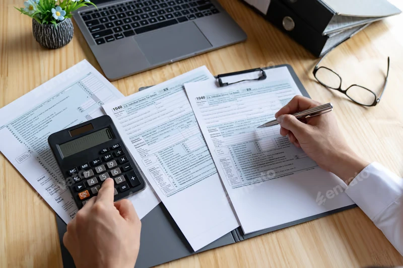 Accountant completing corporate tax forms to ensure accurate IRAS filing compliance